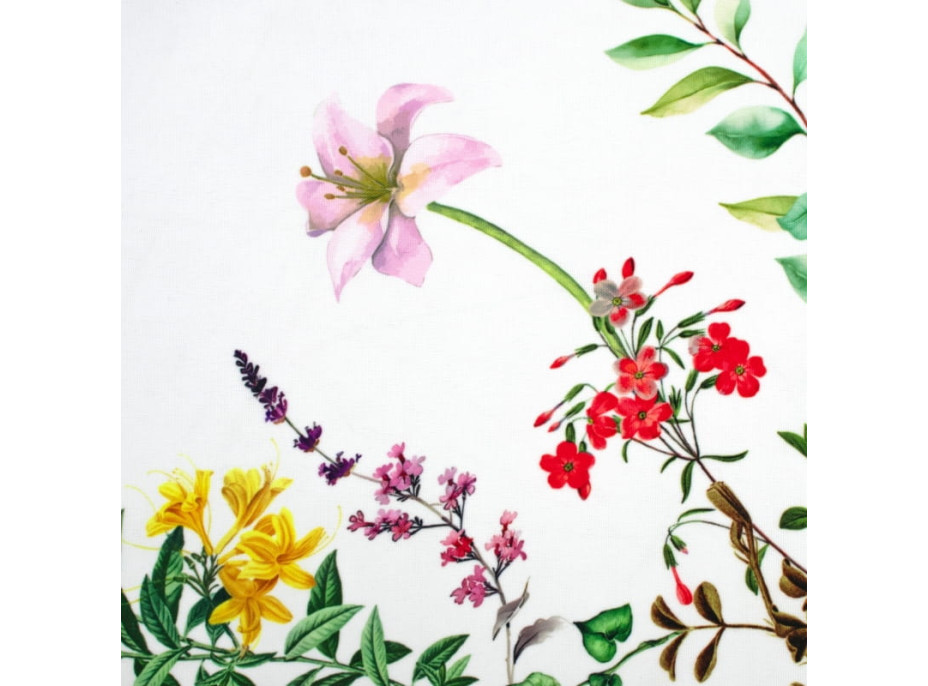 Velikonoční ubrus BLISS Květy - 110x160 cm - bílý