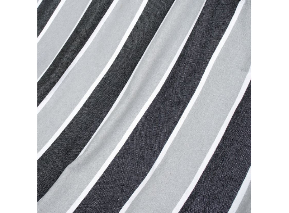 Závěsná houpací síť ULTIMATE XXL 200x150 cm - šedá s pruhy