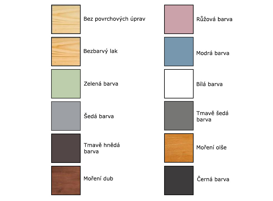 Odnímatelná zábrana z masivu - typ B - 89 cm