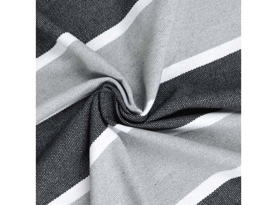 Závěsná houpací síť ULTIMATE XXL 200x150 cm - šedá s pruhy