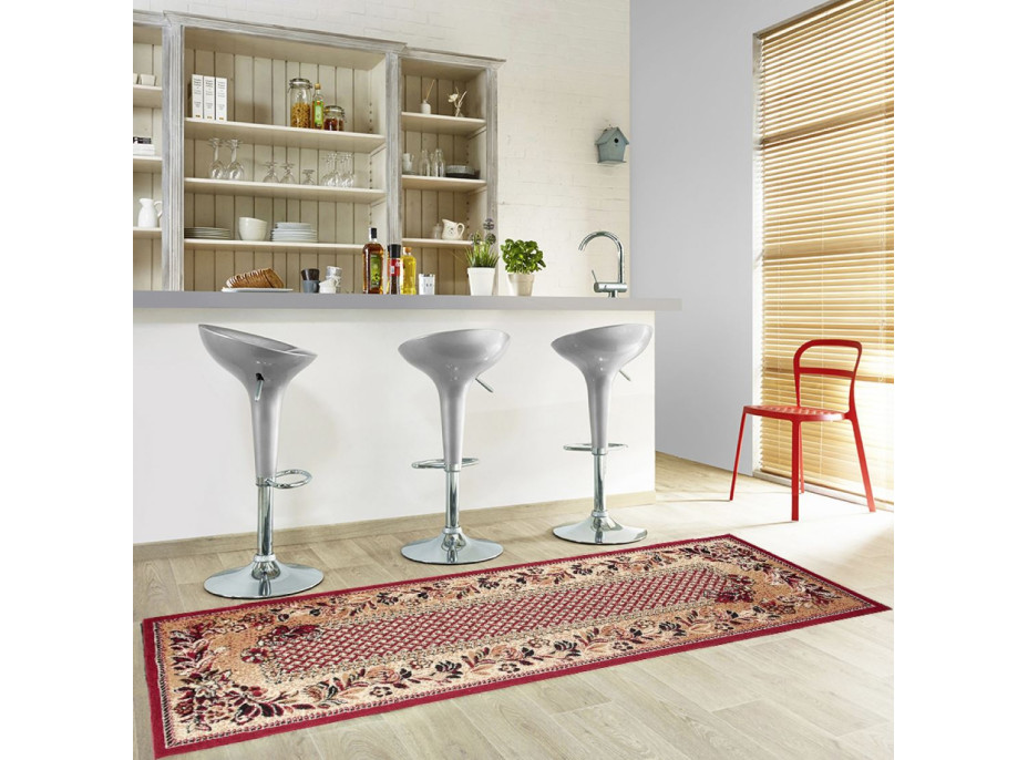 Běhoun ATLAS flora - tmavě béžový/červený