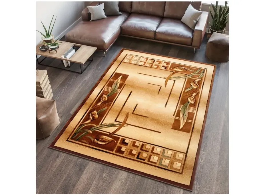 Kusový koberec ANTOGYA Rim - světle béžový/hnědý