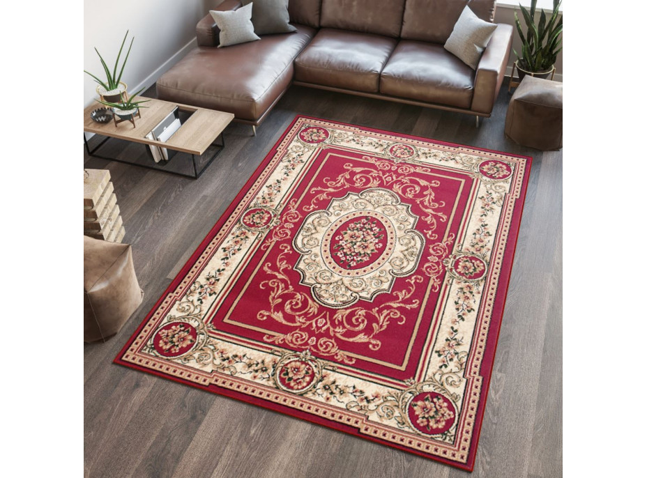 Kusový koberec ATLAS Brooch - červený
