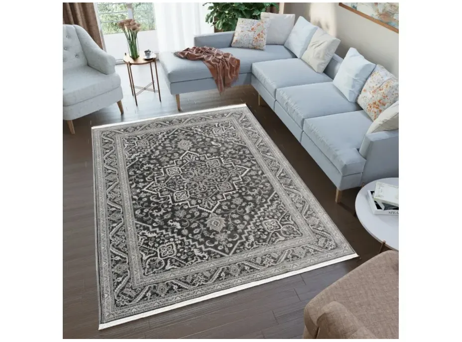 Kusový koberec ISFAHAN Tirgan - tmavě šedý