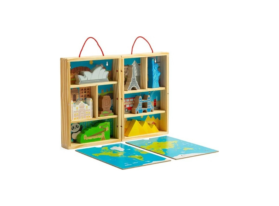 Bigjigs Toys Dřevěná cestovatelská hrací sada