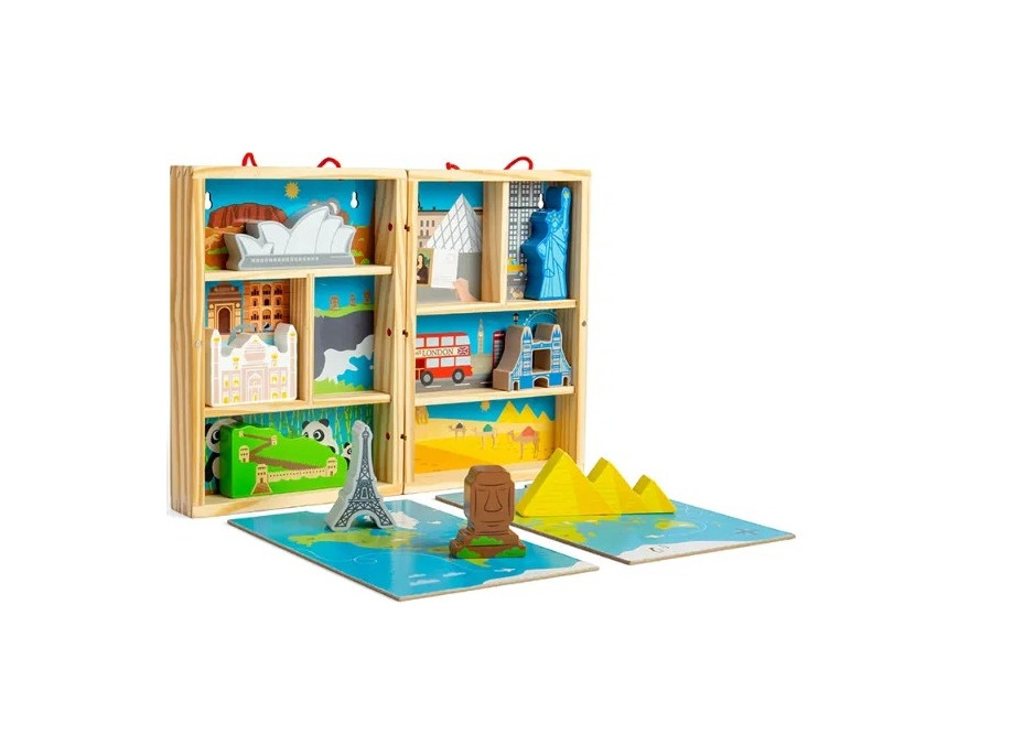 Bigjigs Toys Dřevěná cestovatelská hrací sada