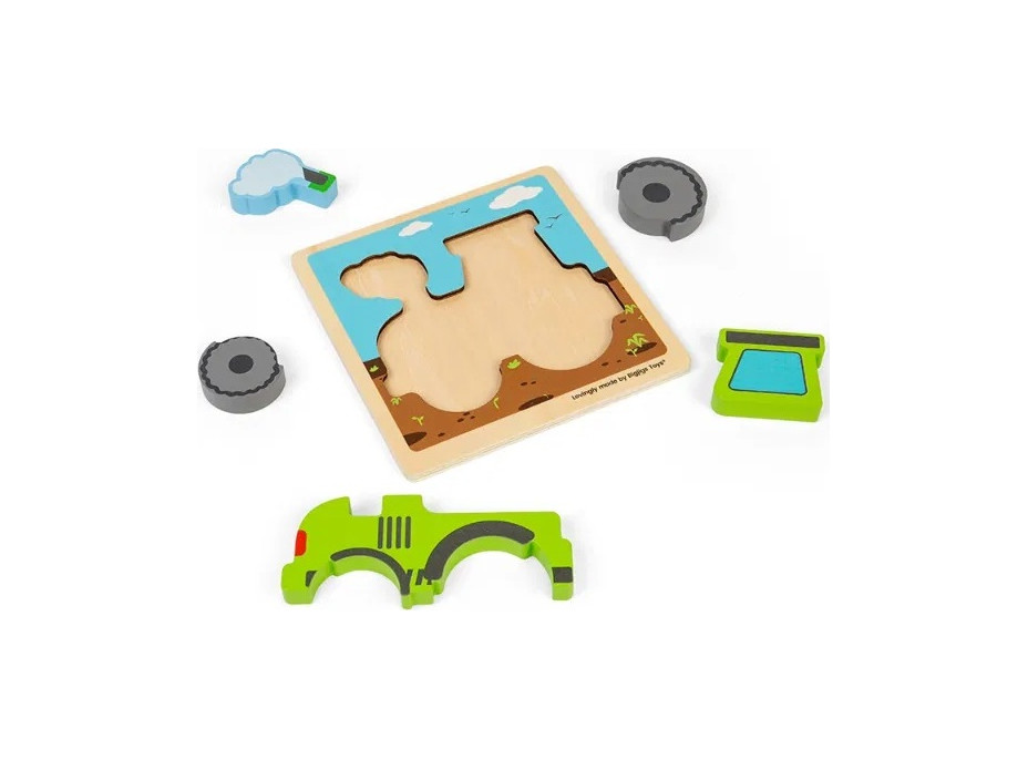 Bigjigs Toys Vkládací puzzle Traktor