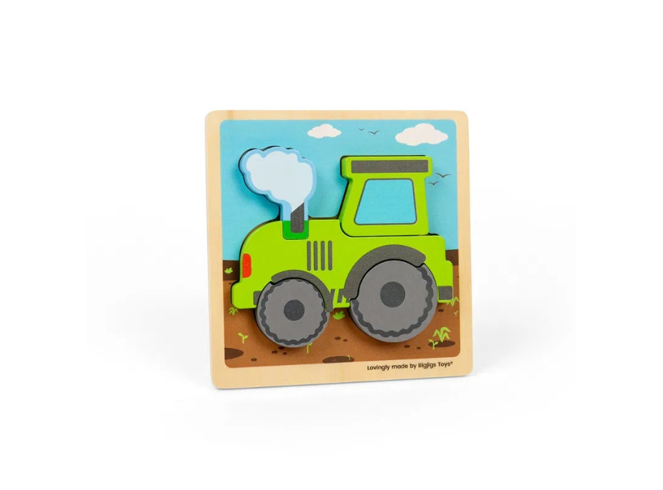 Bigjigs Toys Vkládací puzzle Traktor