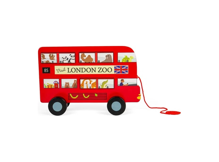 Bigjigs Toys Tahací hračka Londýnský autobus