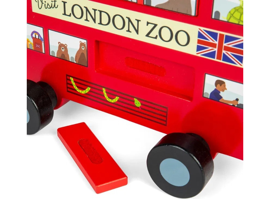 Bigjigs Toys Tahací hračka Londýnský autobus