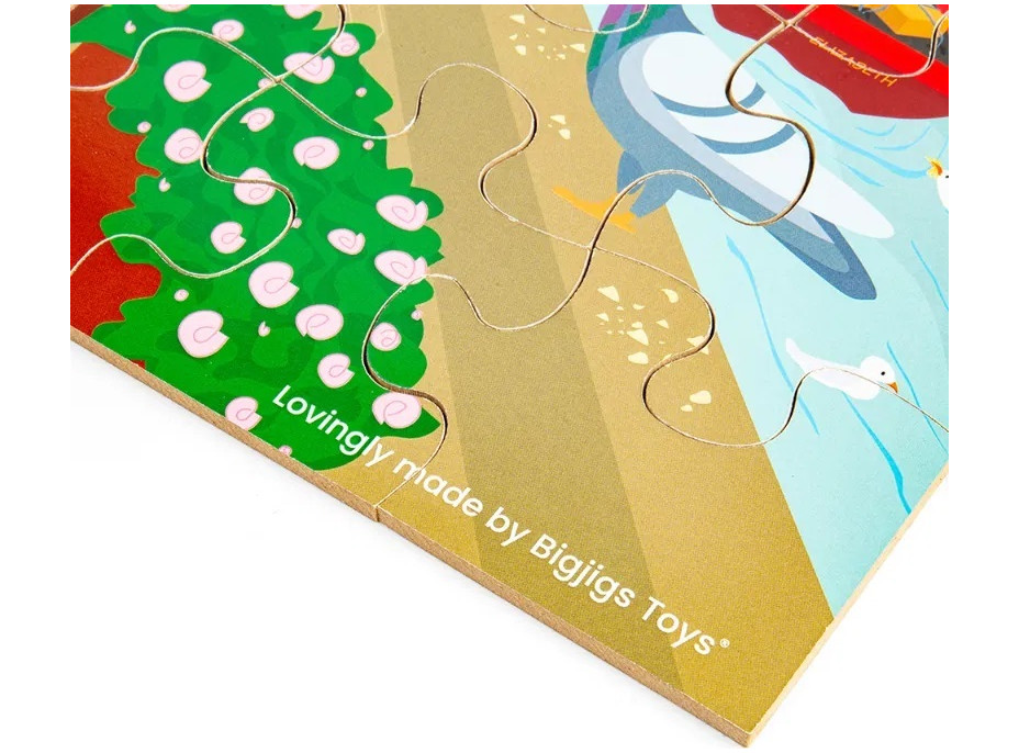 Bigjigs Toys Dřevěné podlahové puzzle Londýn