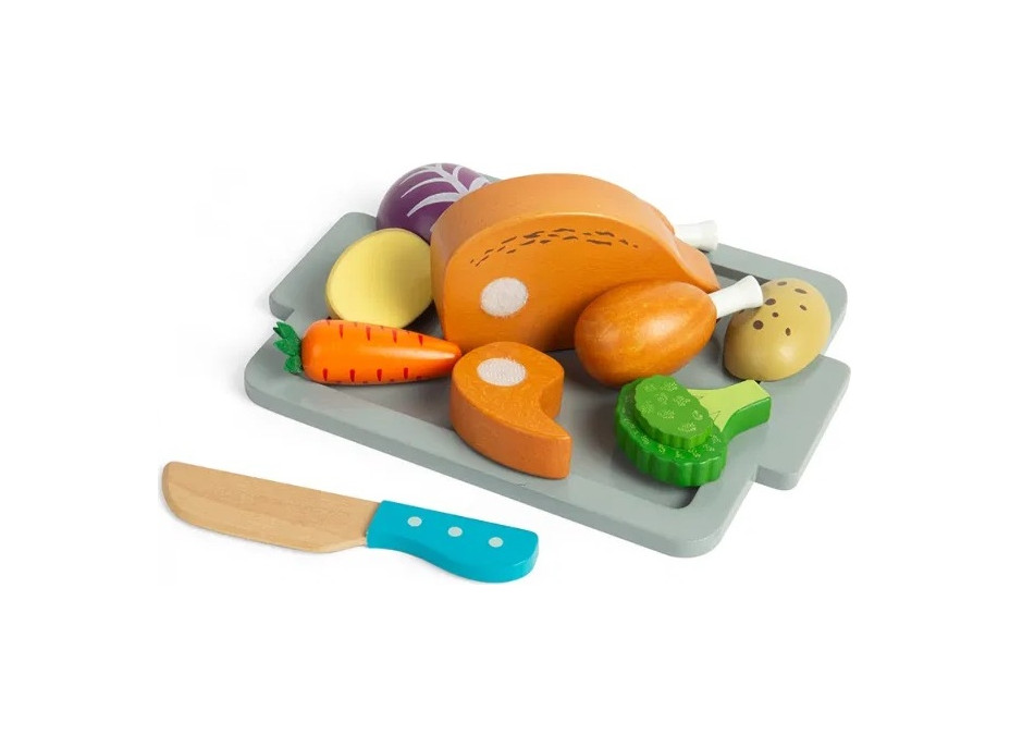 Bigjigs Toys Sada Pečené kuře se zeleninou