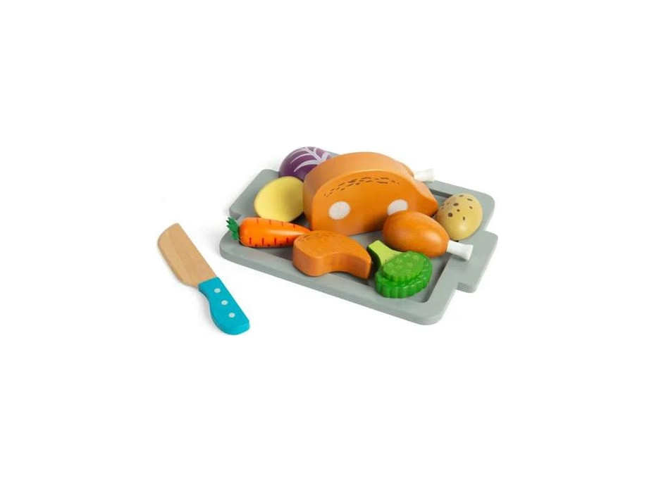 Bigjigs Toys Sada Pečené kuře se zeleninou