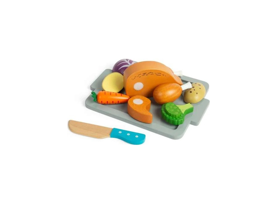 Bigjigs Toys Sada Pečené kuře se zeleninou