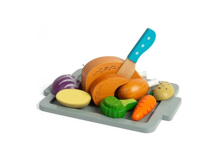 Bigjigs Toys Sada Pečené kuře se zeleninou
