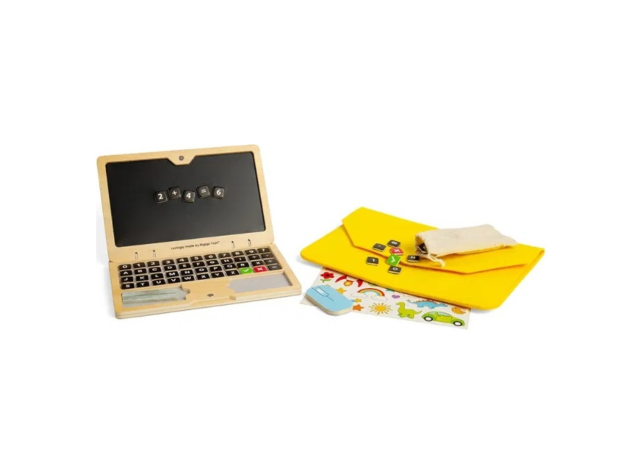 Bigjigs Toys Dřevěný magnetický notebook