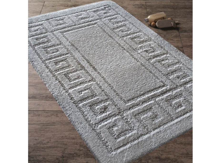 Sada koupelnových předložek s výřezem TÁŇA - greek - šedá