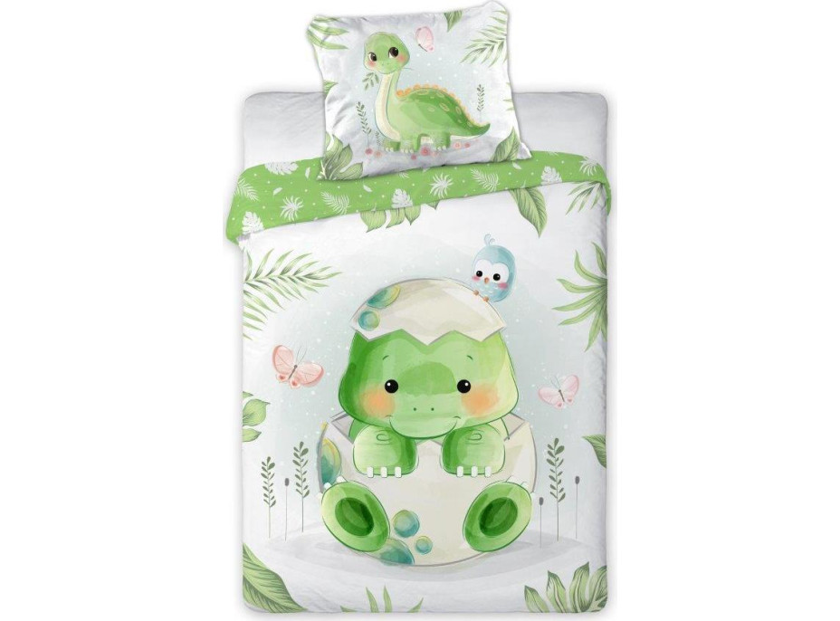 Dětské bavlněné povlečení do postýlky 135x100 cm CUDDLES - Dino