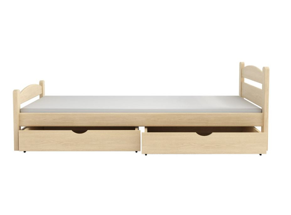 Dětská postel z masivu borovice MAX se šuplíky - 180x80 cm - PŘÍRODNÍ BOROVICE