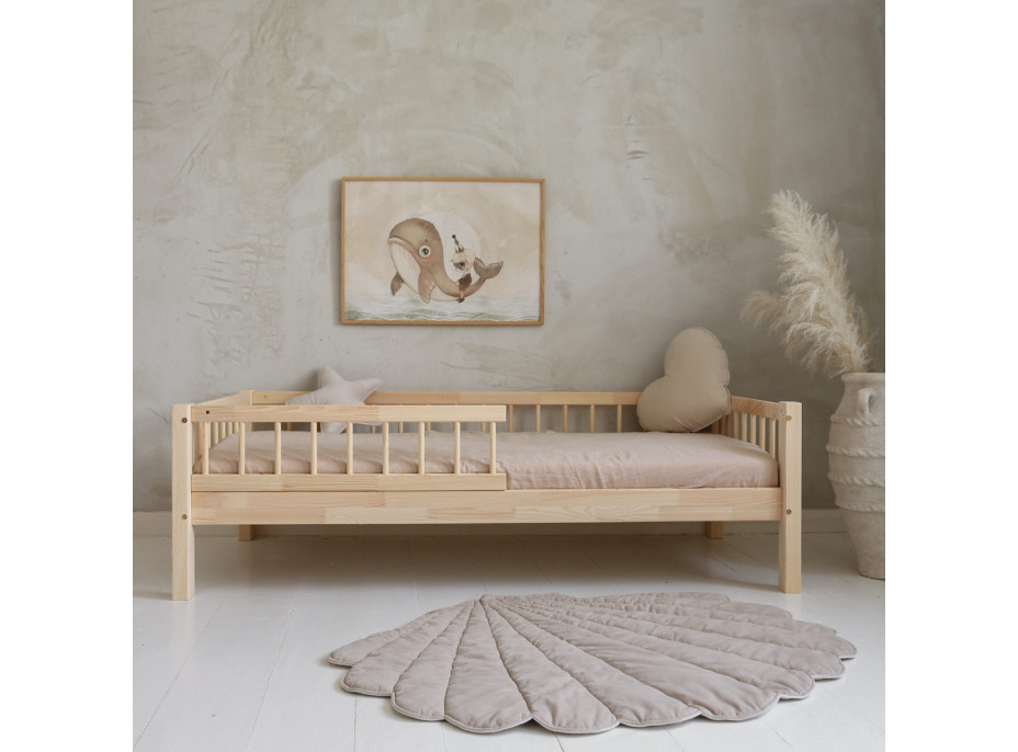 Dětská postel z masivu borovice Basic BELLO (se šuplíkem/s přistýlkou) - 180x80 cm
