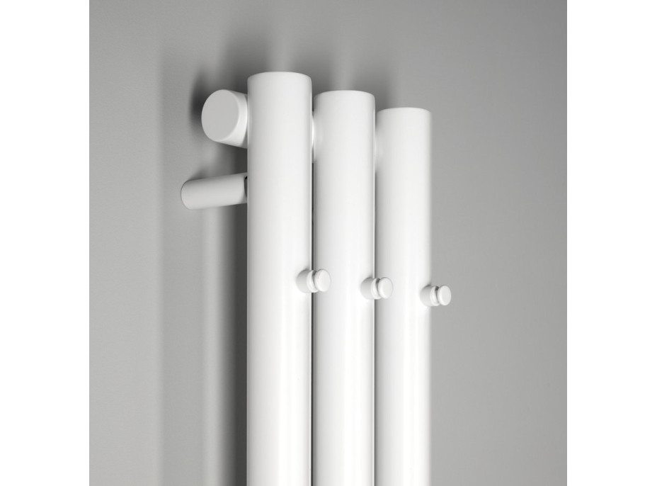 Sapho PILON otopné těleso 196x1800mm, se třemi háčky pro ručník, bílá mat IZ127T