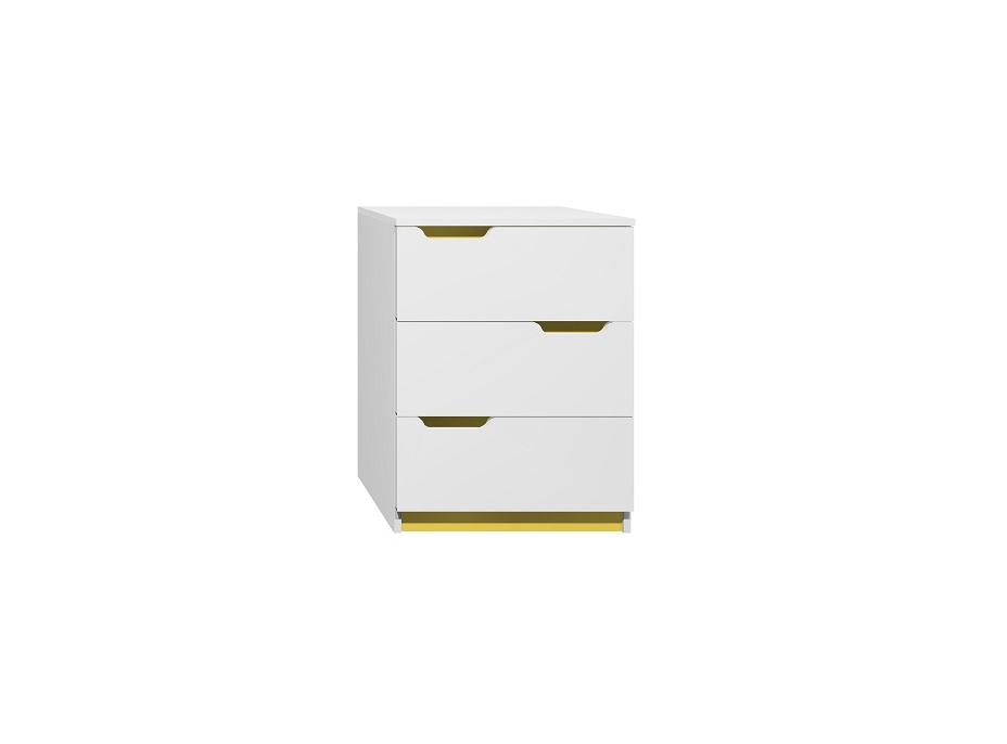 Komoda - MODERN TYP A, bílá + žlutá