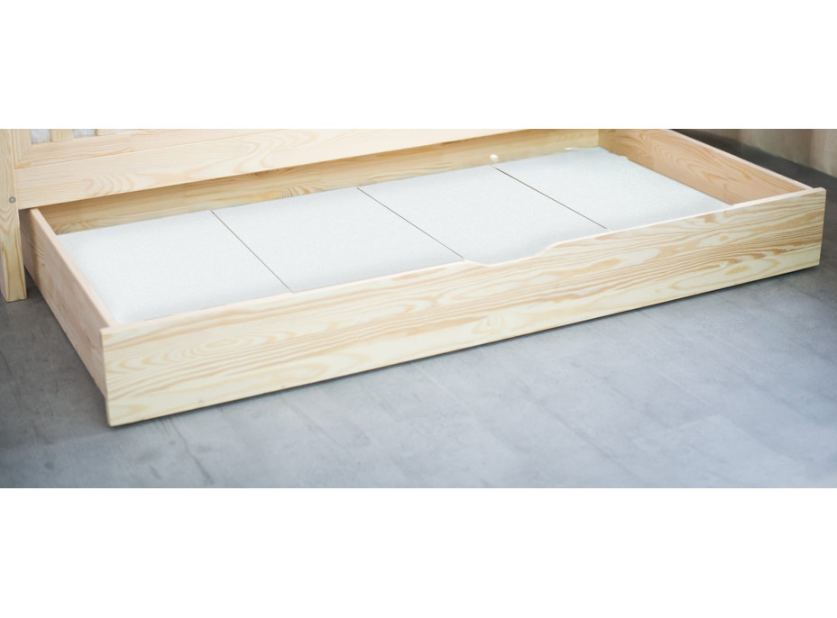 Dětská domečková postel z masivu borovice Bedhouse BELLO (se šuplíkem/s přistýlkou) - 160x80 cm