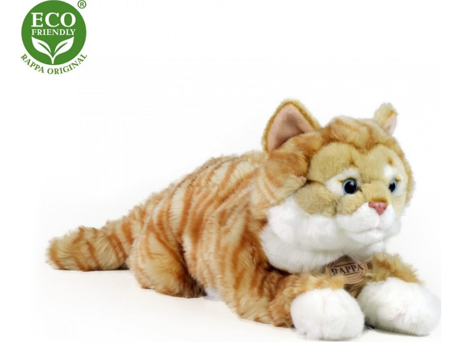 Rappa Plyšová mourovatá kočka hnědá 40 cm ECO-FRIENDLY