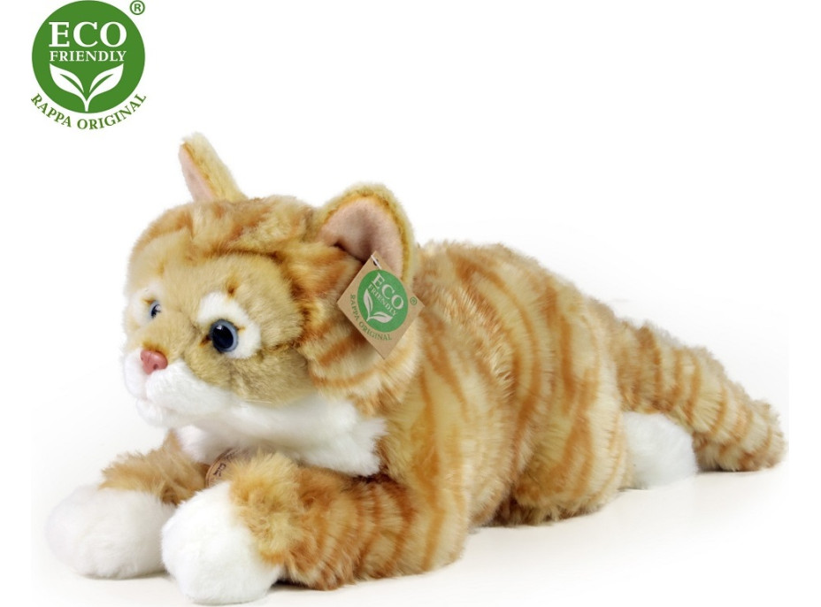 Rappa Plyšová mourovatá kočka hnědá 40 cm ECO-FRIENDLY