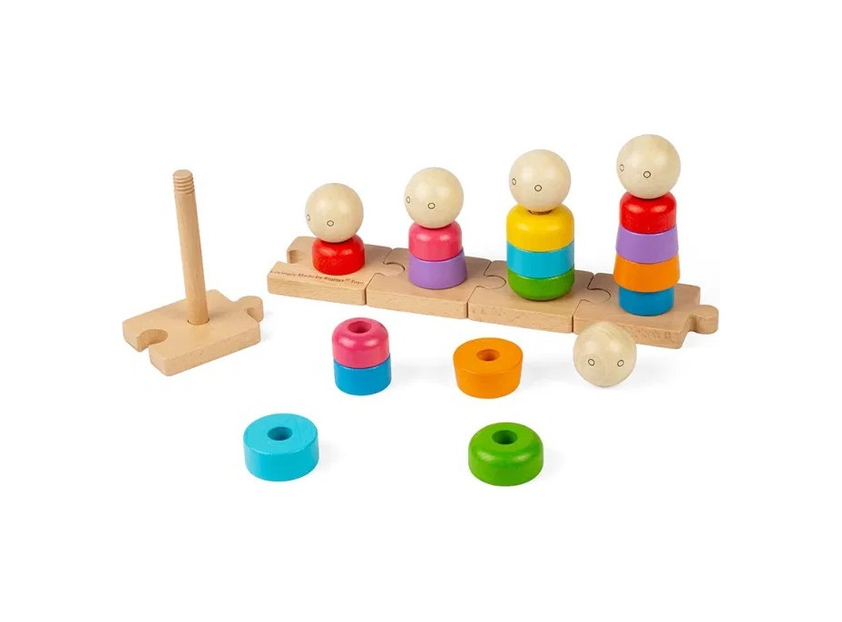 Bigjigs Toys Nasazování Duhová rodina