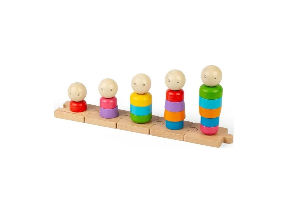 Bigjigs Toys Nasazování Duhová rodina