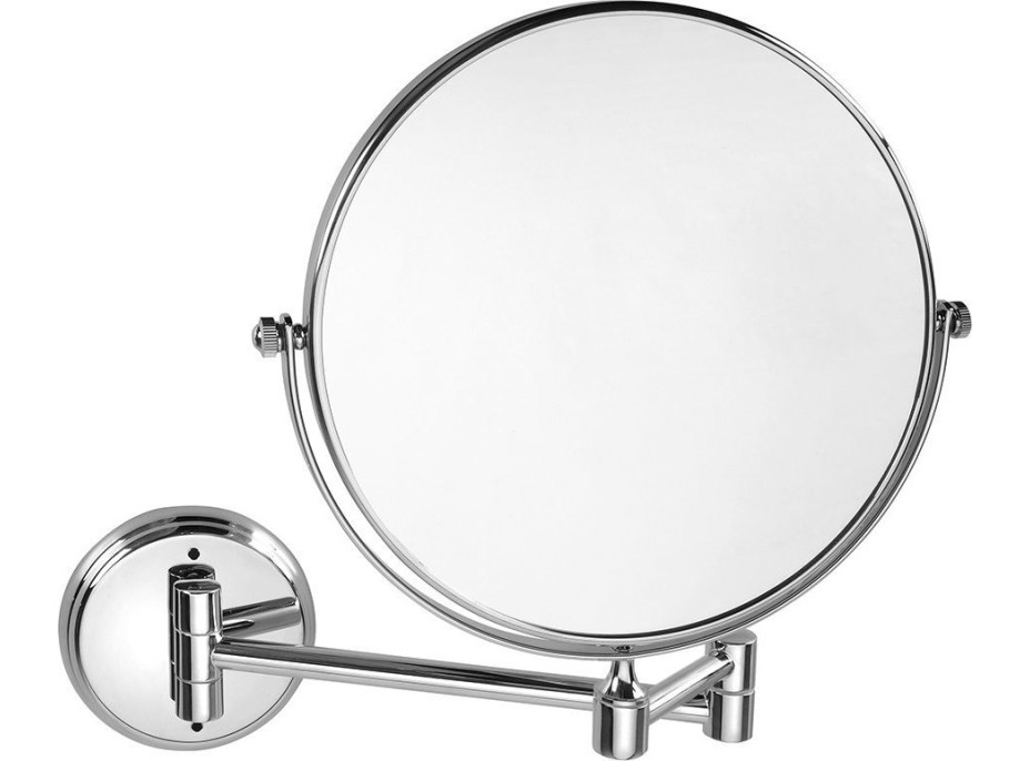 Sapho X-ROUND E kosmetické zrcátko závěsné, Ø 200mm, oboustranné, chrom XR010