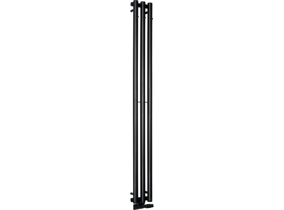 Sapho PILON otopné těleso 196x1800mm, se třemi háčky pro ručník, černá mat IZ128T
