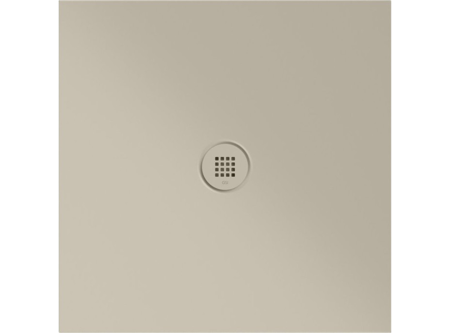 GSI Keramická sprchová vanička, čtverec 80x80x2cm, creta mat 46080808