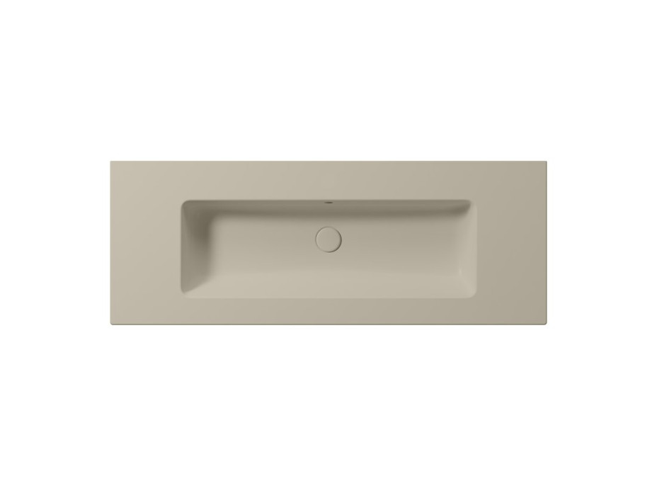 GSI PURA keramické umyvadlo Slim 122x46cm, bez otvoru, creta mat 8887008