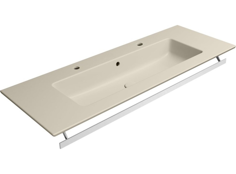 GSI PURA keramické umyvadlo Slim 122x46cm, 2 otvory, creta mat 8887208
