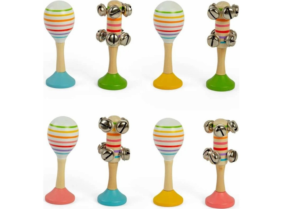 Bigjigs Toys Sada Rumba koule a rolničky
