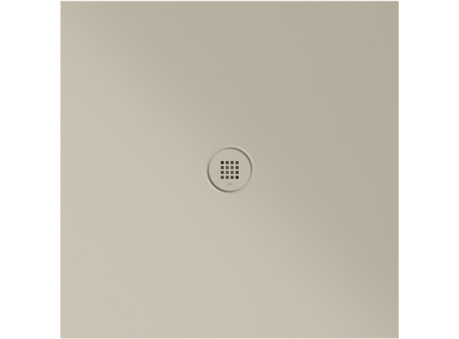 GSI Keramická sprchová vanička, čtverec 90x90x2cm, creta mat 46090908