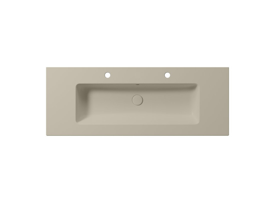 GSI PURA keramické umyvadlo Slim 122x46cm, 2 otvory, creta mat 8887208