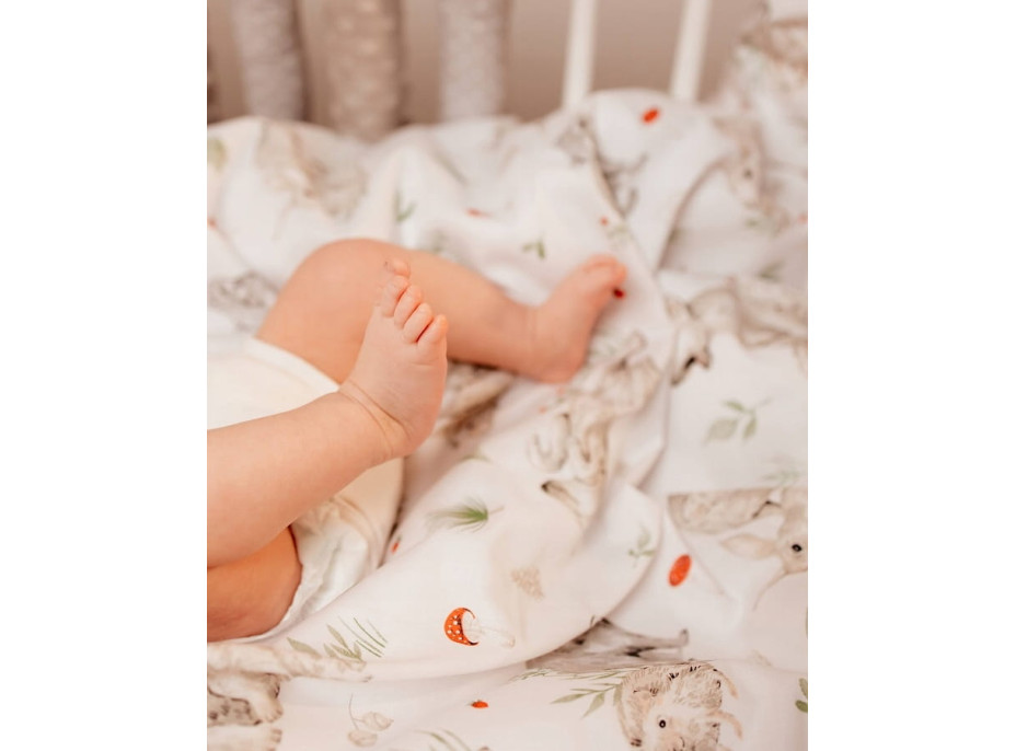 Dětské bavlněné povlečení do postýlky 120x90 cm BABYMAM PREMIUM - Můj les