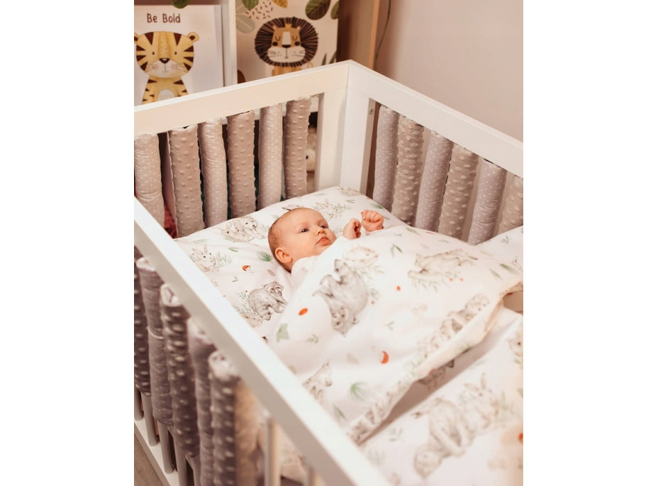 Dětské bavlněné povlečení do postýlky 120x90 cm BABYMAM PREMIUM - Můj les