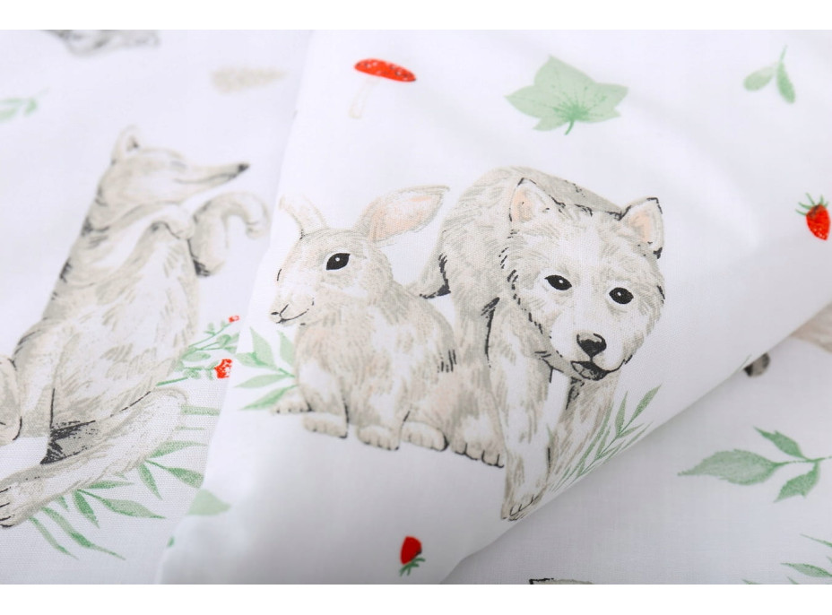 Dětské bavlněné povlečení do postýlky 120x90 cm BABYMAM PREMIUM - Můj les