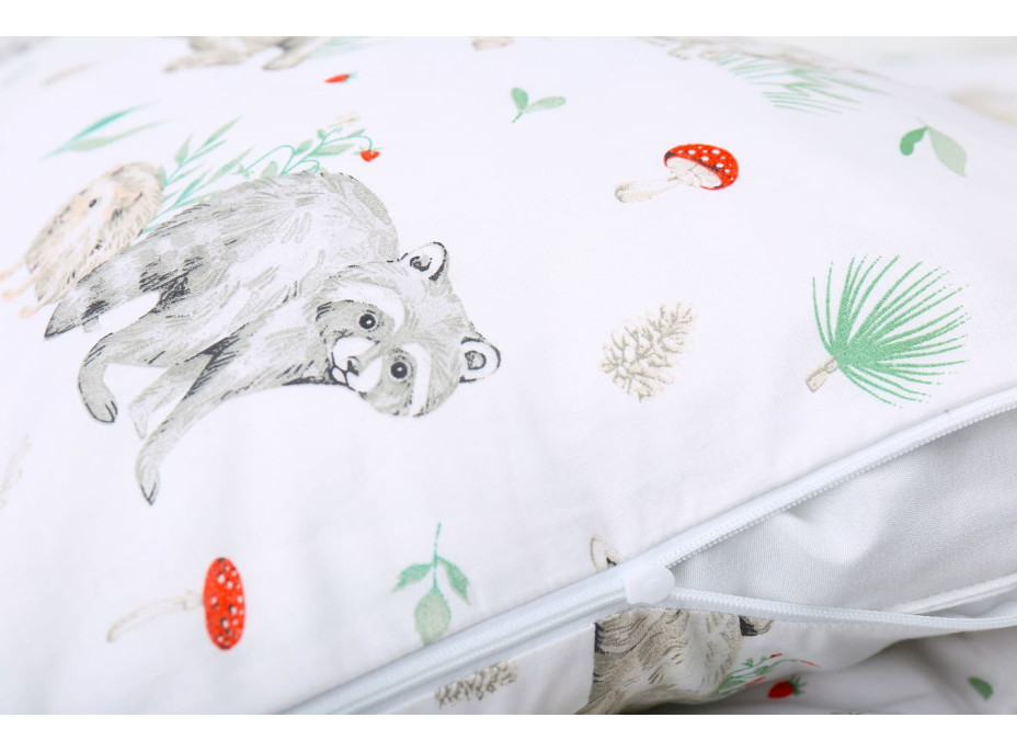 Dětské bavlněné povlečení do postýlky 120x90 cm BABYMAM PREMIUM - Můj les