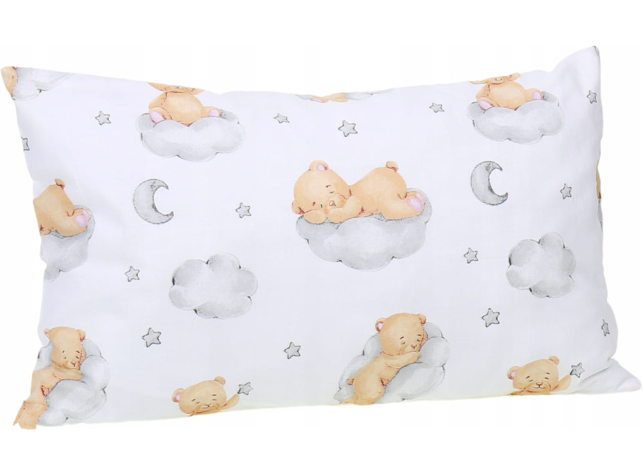 Dětské bavlněné povlečení do postýlky 135x100 cm BABYMAM PREMIUM - Medvídek v oblacích