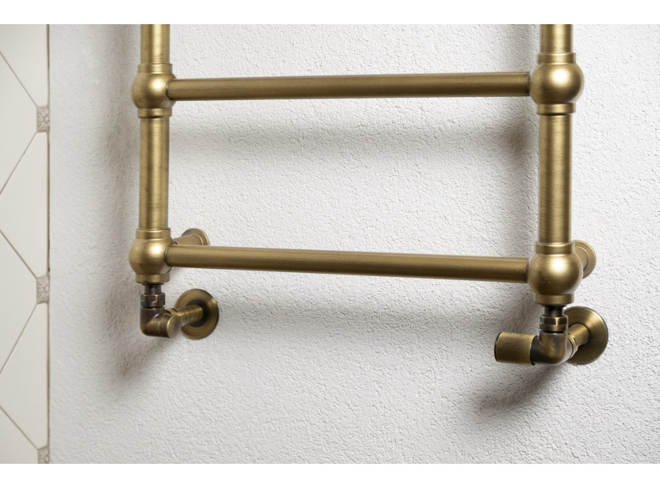 Sapho CORNER SIMPLY připojovací sada ventilů triaxiální, pravé provedení, bronz TM1248