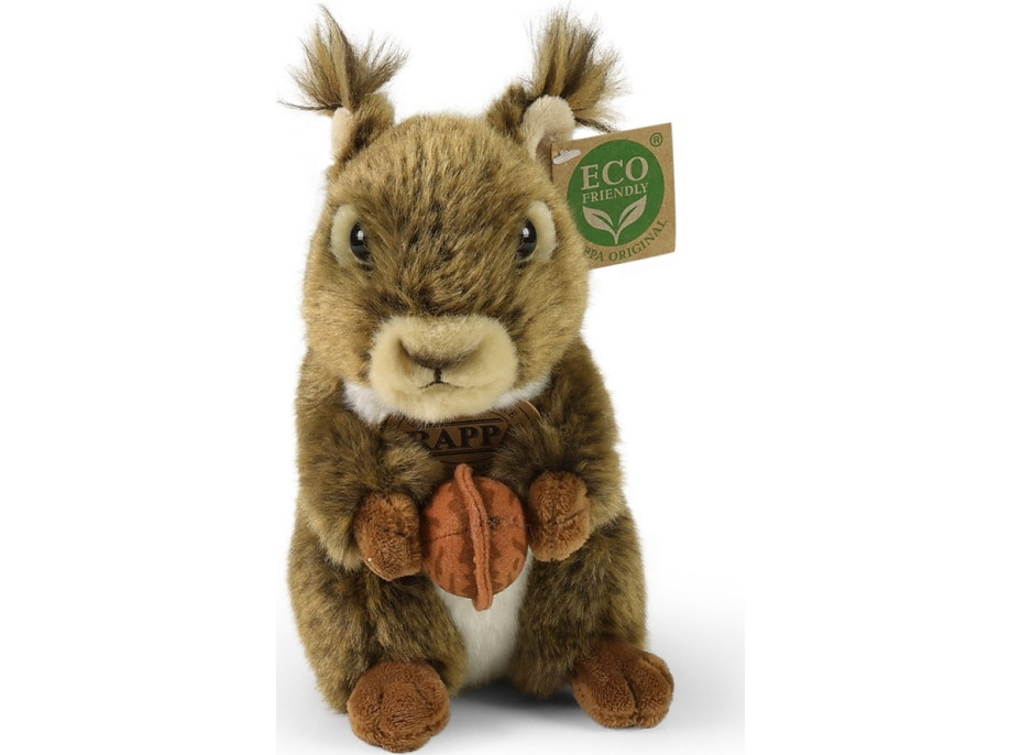 Rappa Plyšová veverka s oříškem 17 cm ECO-FRIENDLY