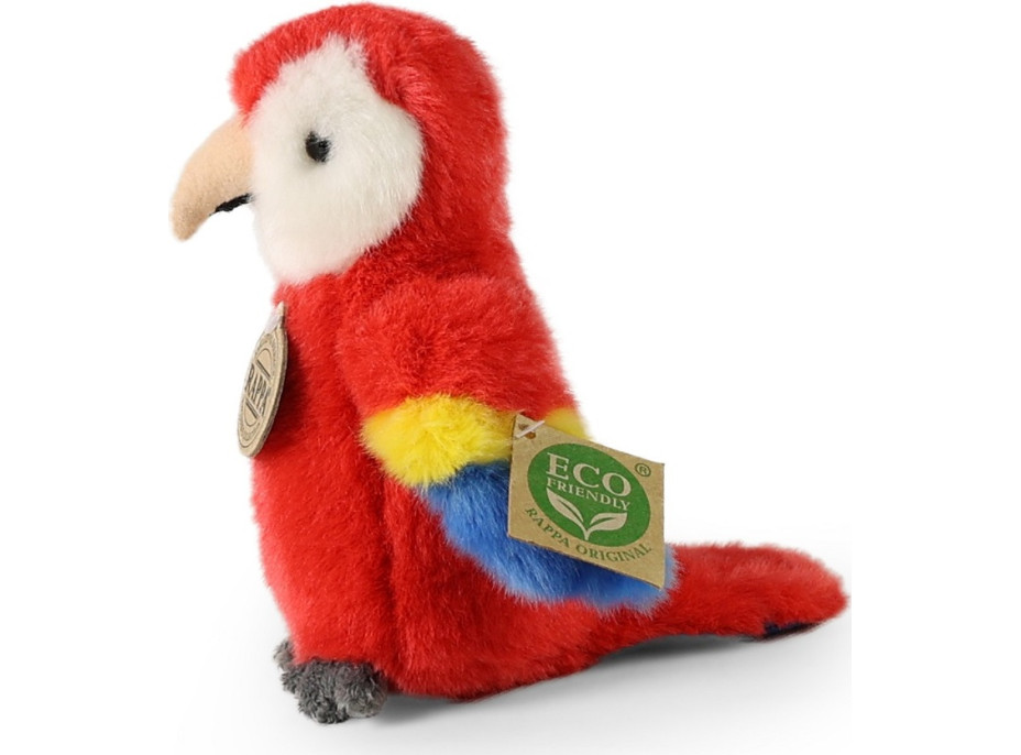 Rappa Plyšový papoušek Ara 16 cm červený ECO-FRIENDLY