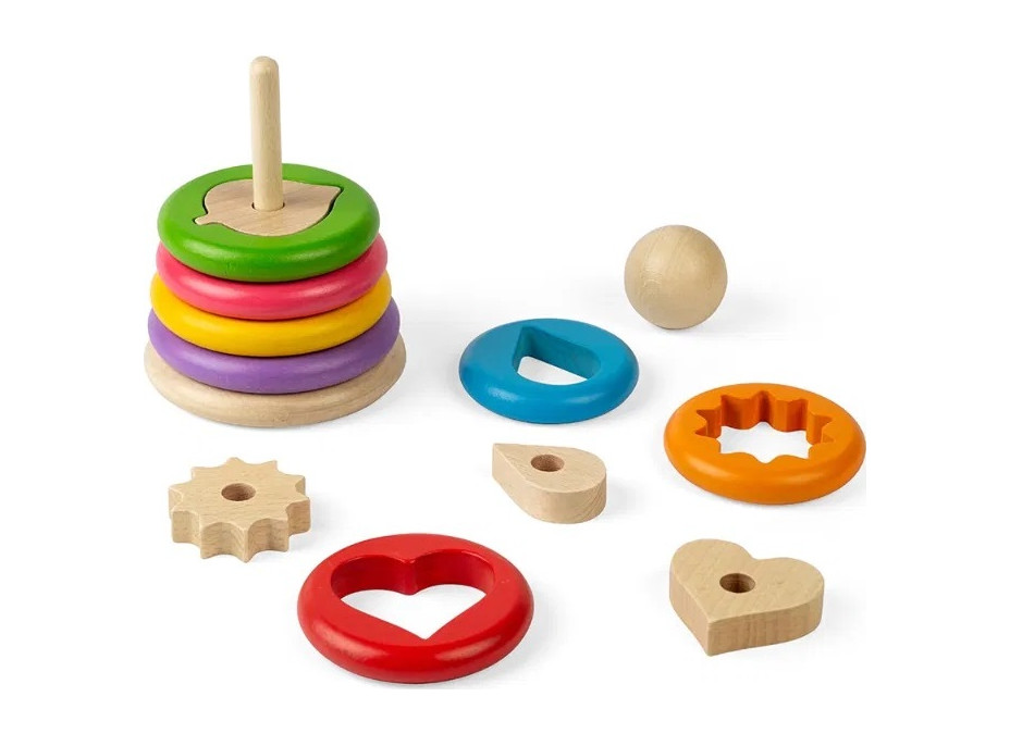 Bigjigs Toys Nasazování tvarů na tyč
