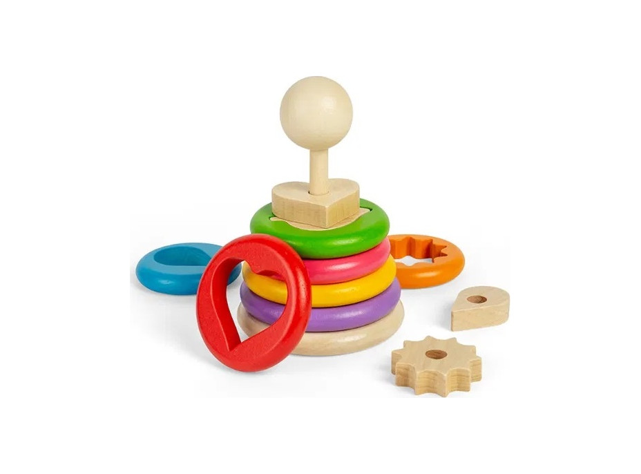 Bigjigs Toys Nasazování tvarů na tyč