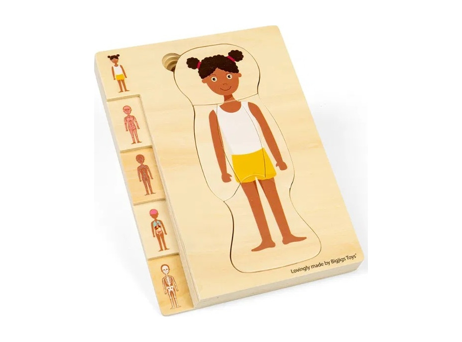 Bigjigs Toys Dřevěné puzzle Anatomie dívka